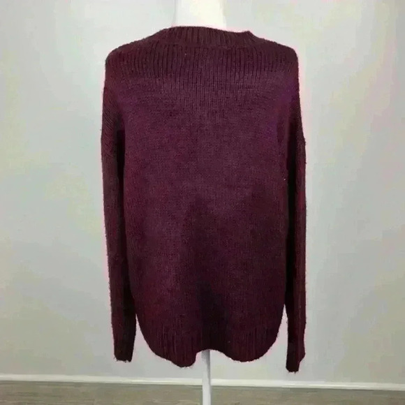 Victoria's Secret PINK Maroon Knit Sweater Size Large - Picture 5 of 9